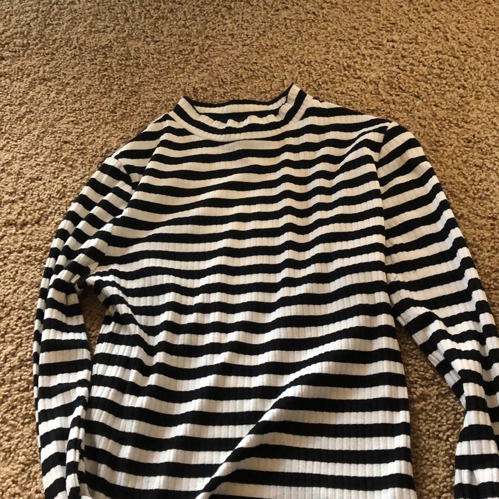 Striped Mockneck